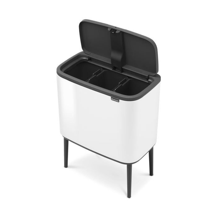 Brabantia Bo Touch Bin Afvalemmer 3 x 11 L - Wit