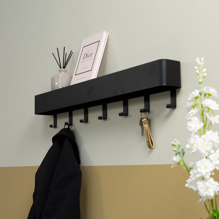 Spinder Design Dax Play 7 Wandkapstok H 12 cm - Zwart