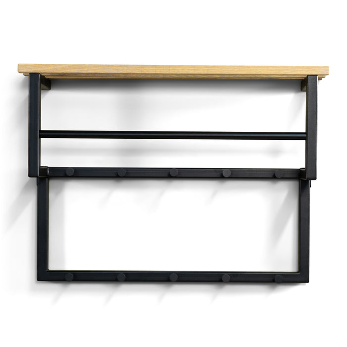 Spinder Design Rizzoli Wandkapstok - Zwart / Eiken