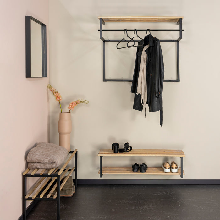 Spinder Design Rizzoli | Marco XL (100 cm) Schoenenrek - Zwart | Eiken