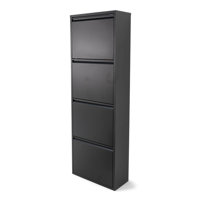 Spinder Design Billy 4 Schoenenkast - Zwart