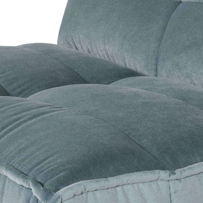 vtwonen Cluster 1-zits element - Velvet - Turquoise Blauw - 82x105x93