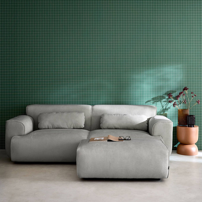 sweeek - Poef, voetenbank voor 3-zitsbank Wallas corduroy