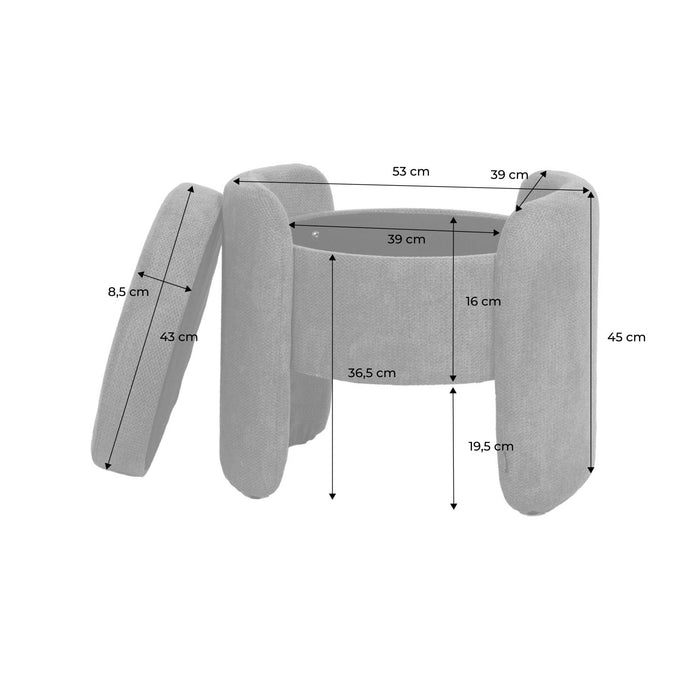 sweeek - Opbergpoef eigentijds van stof