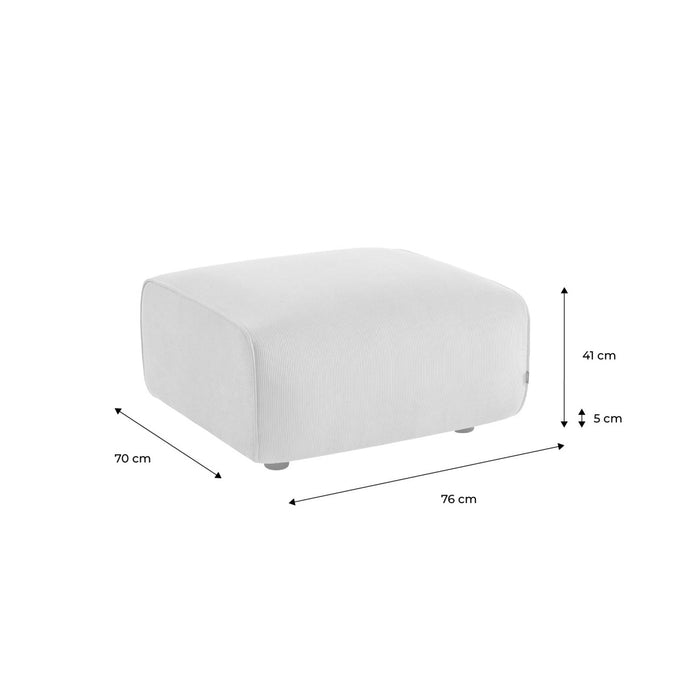 sweeek - Poef, voetenbank voor 2-zitsbank Wallas corduroy