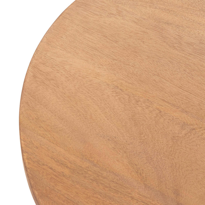 Giga Meubel - Bijzettafel Rond Naturel Hout - 50x50x46cm - Salvador