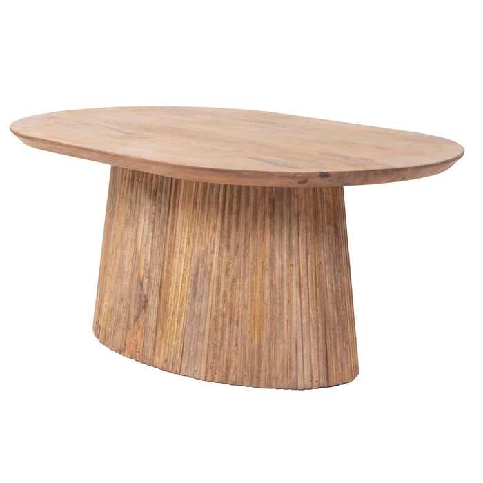 Giga Meubel - Salontafel Ovaal Naturel Hout - 90x55x38cm - Salvador