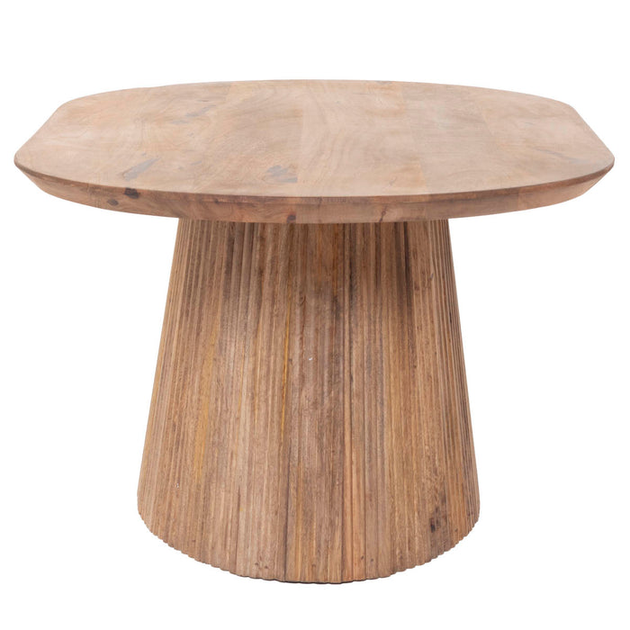 Giga Meubel - Salontafel Ovaal Naturel Hout - 90x55x38cm - Salvador