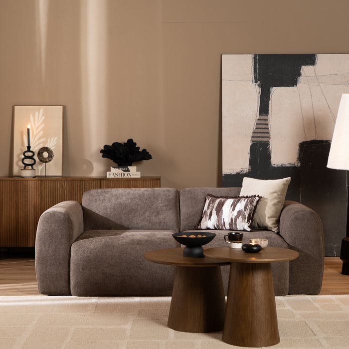 Bronx71 2,5-zits bank Maine chenille stof bruin