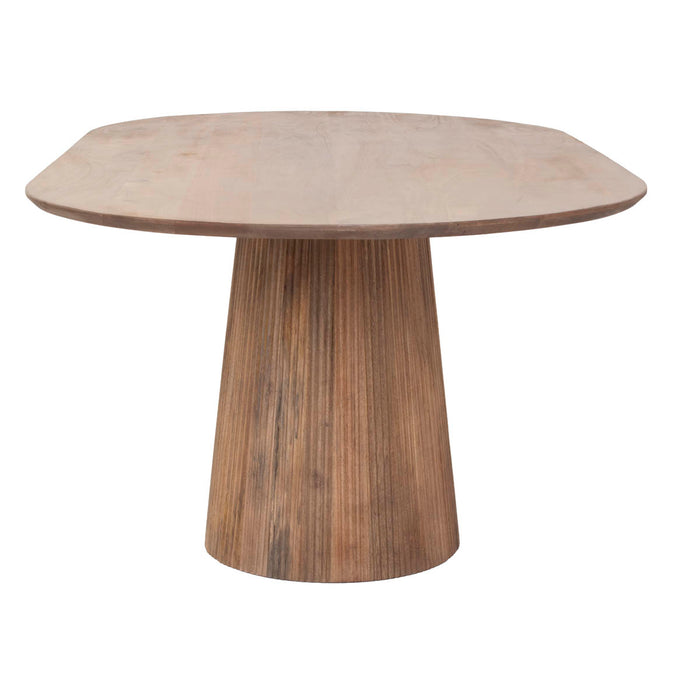 Giga Meubel - Eettafel Ovaal Naturel Hout - 200x110x76cm - Salvador