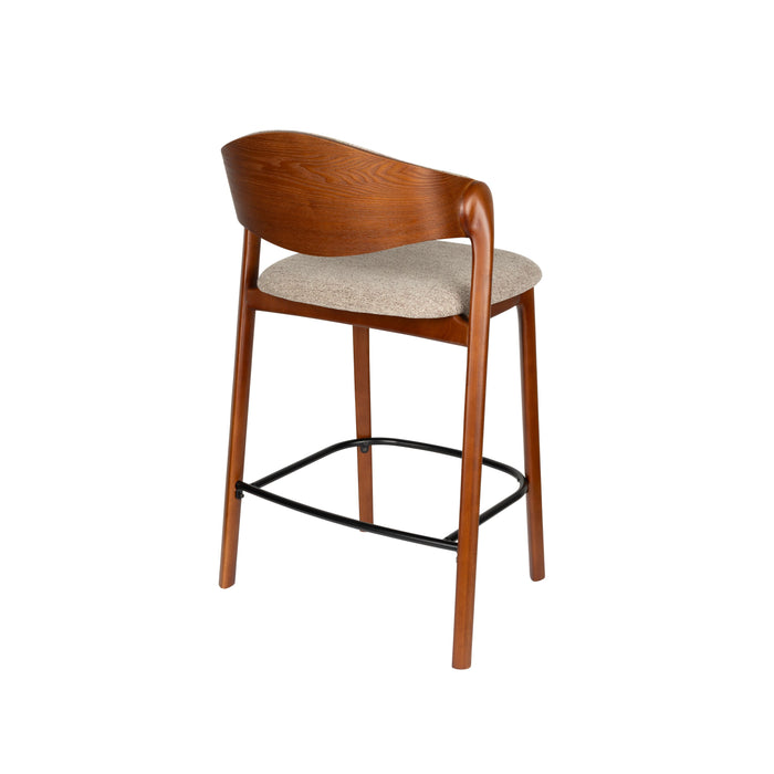 Dutchbone Babington Counter| Barkruk 65 cm Walnoot - Set van 2 - Bruin