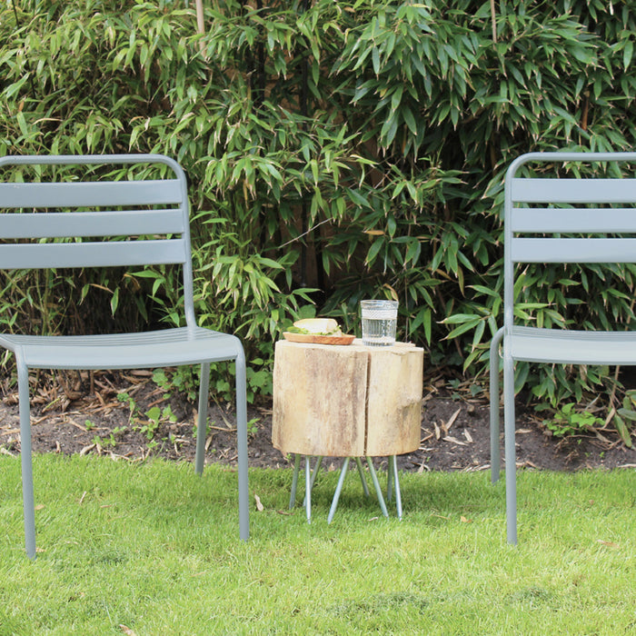 Metalen tuistoel Max XXL muisgrijs