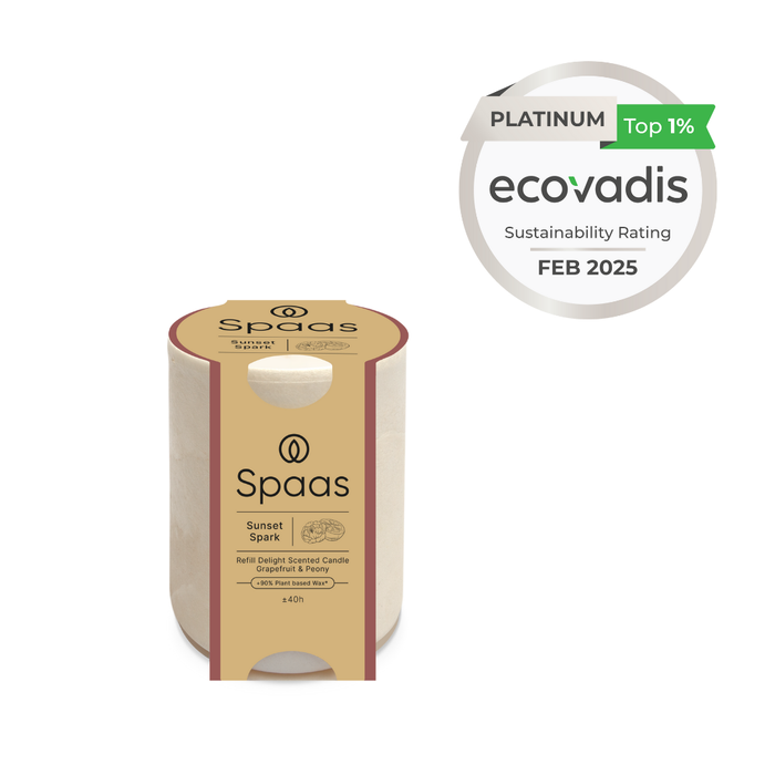 Spaas Refill Delight Geurkaars - Sunset Spark - 40u - Set van 4