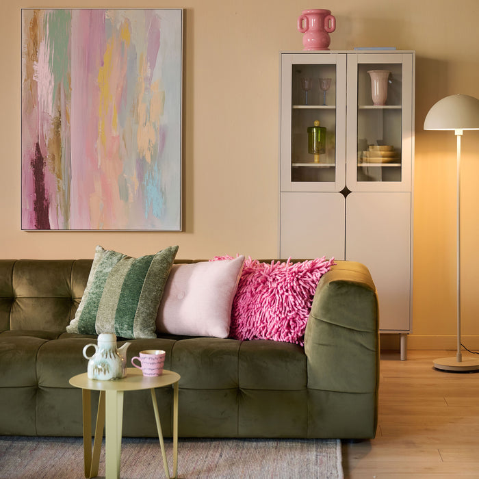 by fonQ Wies 4,5-zits Hoekbank Links - Fluweel - Army Green