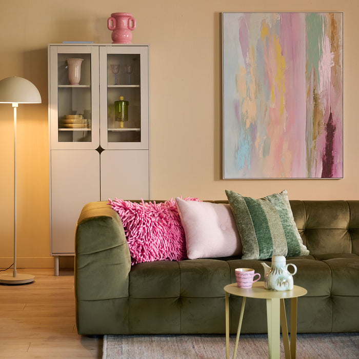 by fonQ Wies 4,5-zits Hoekbank Rechts - Fluweel - Army Green