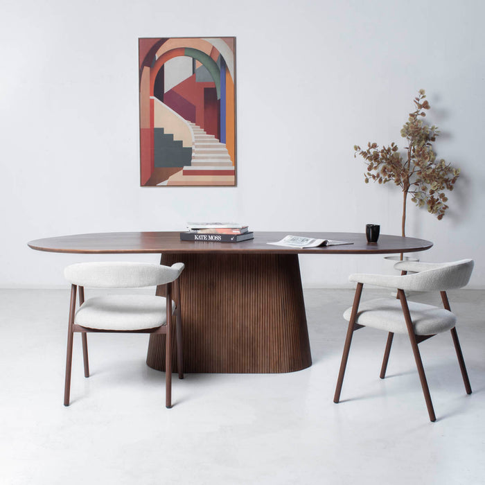 Giga Meubel - Eettafel Salvador Donkerbruin Ovaal 160cm