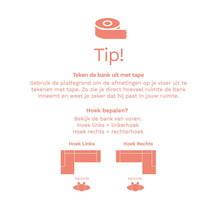 FÉST Dot Hoekbank met Chaise Longue - Royal / Saffron