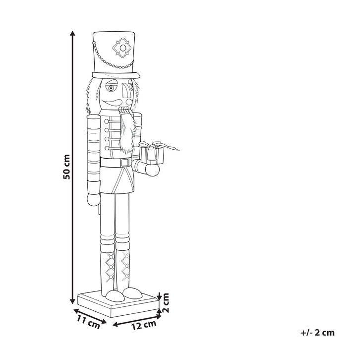 Beliani - RODSJON - Decoratief figuur - Rood - Dennenhout
