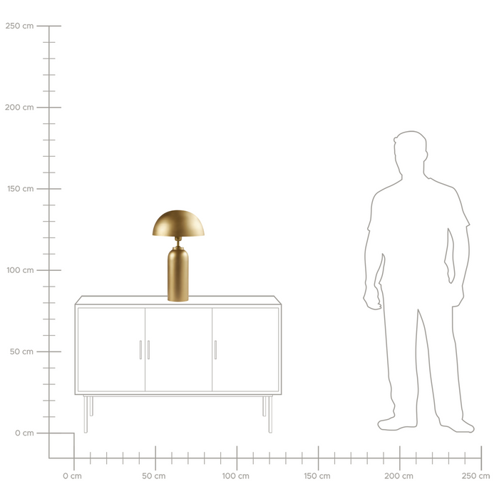 Beliani - JALANGI - Tafellamp - Messing - 55 cm - IJzer