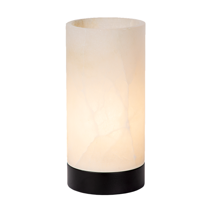 Atmooz Kizo L Tafellamp – Alabaster|Zwart – Ø14cm – E14