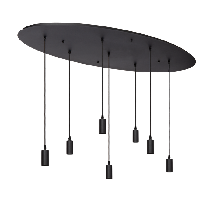 Atmooz Yoki 7 Hanglamp – Zwart – 125x55cm – 7 Pendels – E27