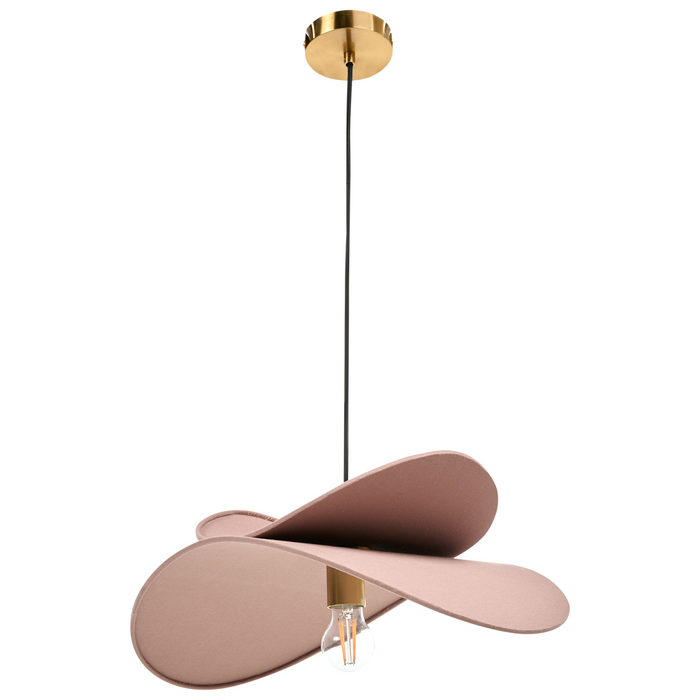 Beliani - MASCOTA - Hanglamp - Bruin - Linnen