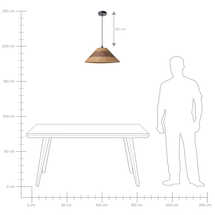 Beliani - BANCAL - Hanglamp - Naturel - Papierkoord