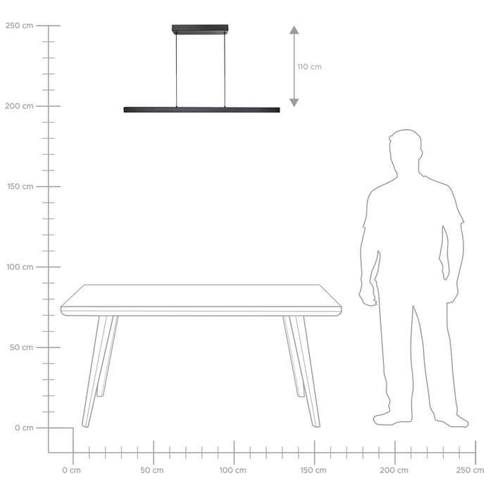 Beliani - CANDELERO - Hanglamp LED - Zwart - Aluminium