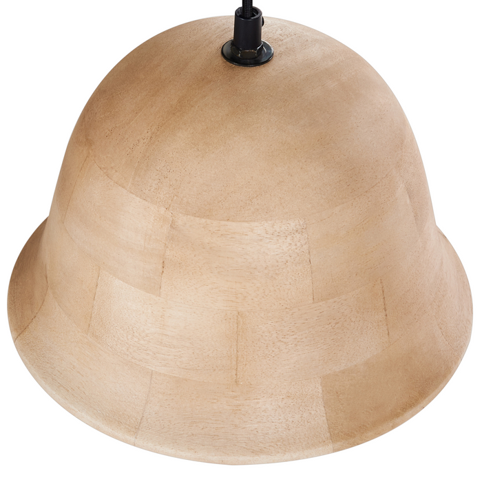 Beliani - GOIKA - Hanglamp - Lichtbruin - Mangohout