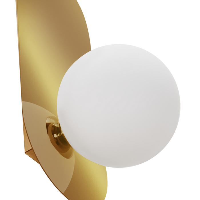 Beliani - LEISI - Wandlampen set van 2 - Goud - Opaalglas