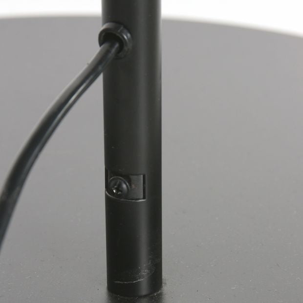 Anne Light & Home Booglamp Curve Zwart incl. Bamboe Kap Ø 50cm