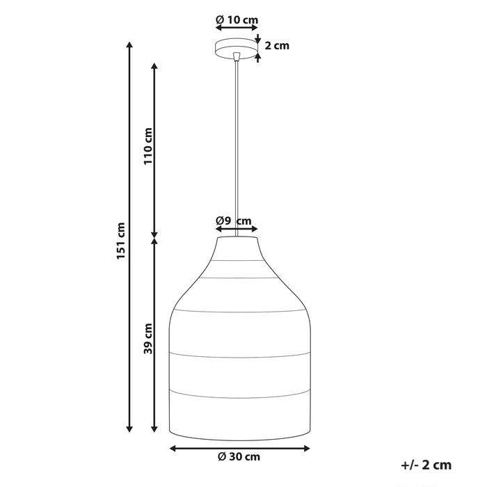 Beliani - GILO - Hanglamp - Naturel - Rotan