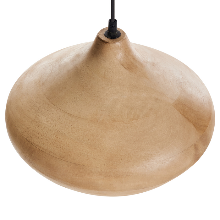 Beliani - RAWI - Hanglamp - Lichtbruin - Mangohout