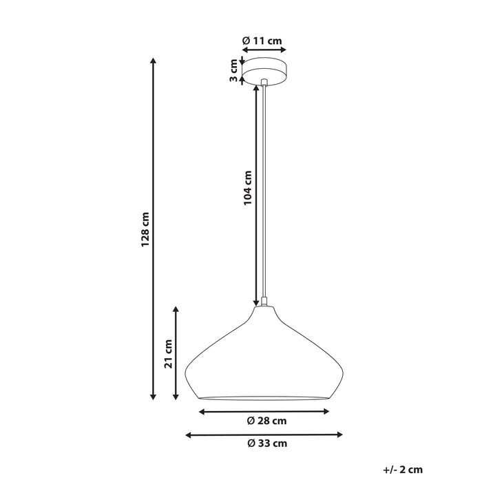Beliani - RAWI - Hanglamp - Lichtbruin - Mangohout