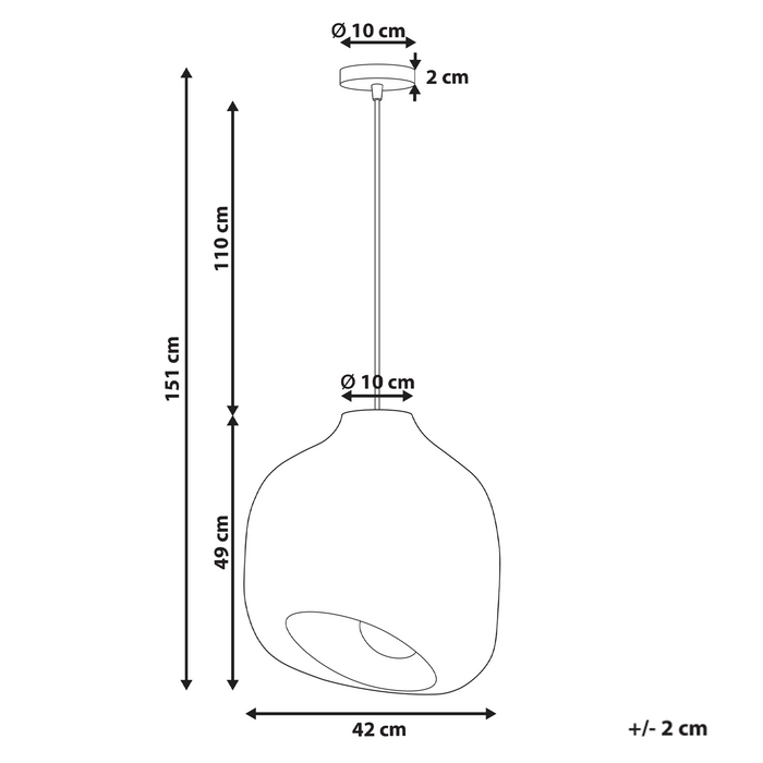 Beliani - GURABO - Hanglamp - Naturel - Bamboe