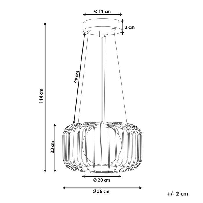 Beliani - BAIROA - Hanglamp - Goud - IJzer