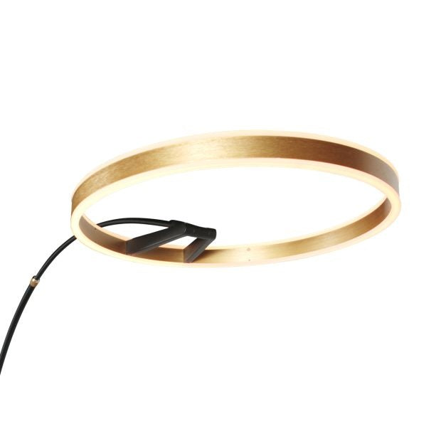 Steinhauer Booglamp Ringlux Zwart -Goud Led incl. Dimmer Ø 50cm