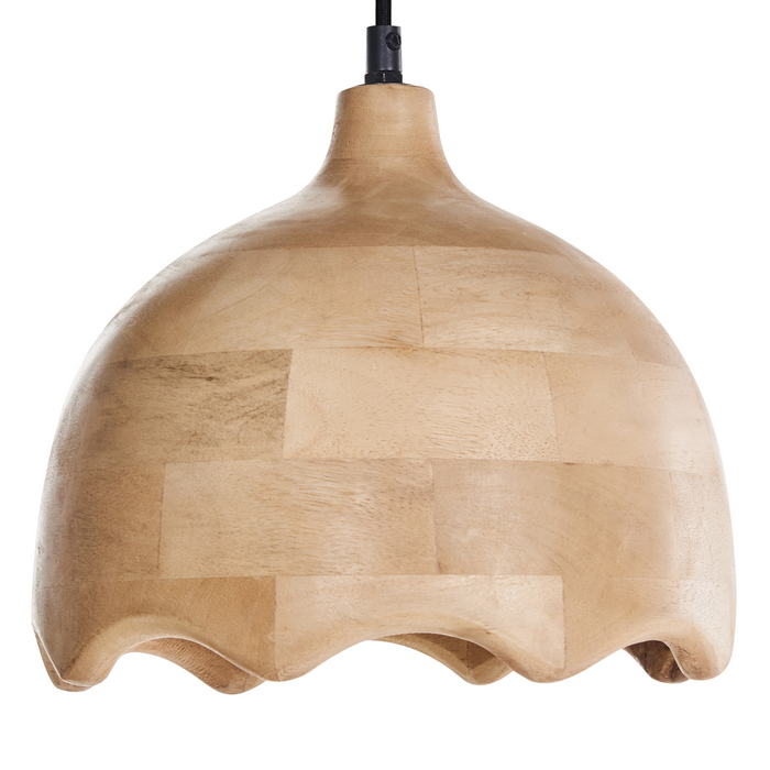 Beliani - GOMATI - Hanglamp - Lichtbruin - Mangohout