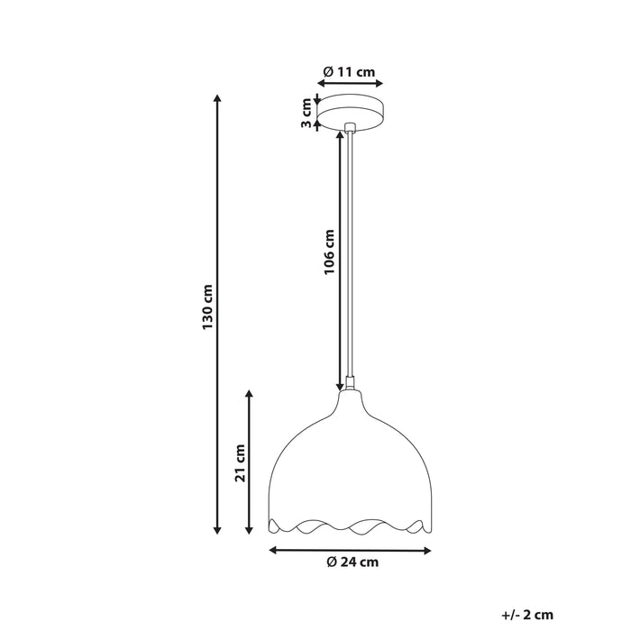Beliani - GOMATI - Hanglamp - Lichtbruin - Mangohout