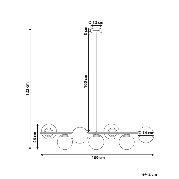 Beliani - KARLA - Hanglamp - Goud - Metaal