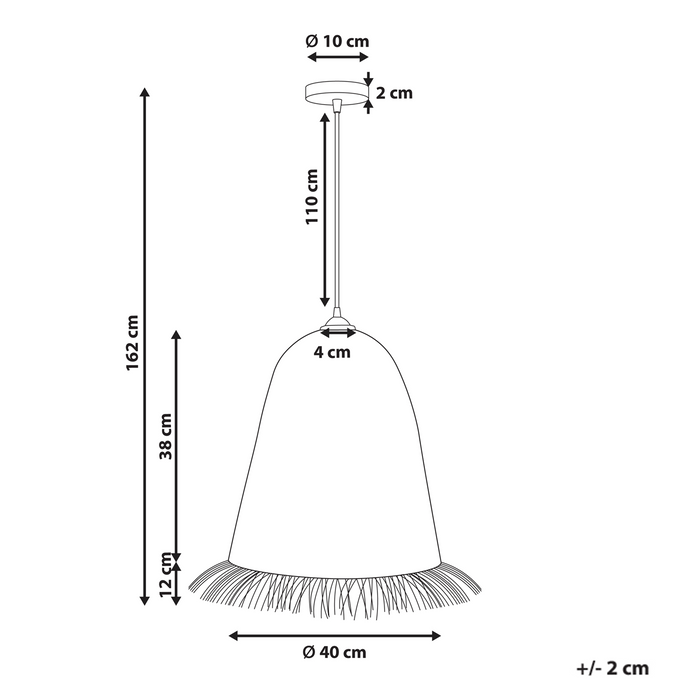 Beliani - ARYS - Hanglamp - Naturel - Waterhyacint|Bananenvezel