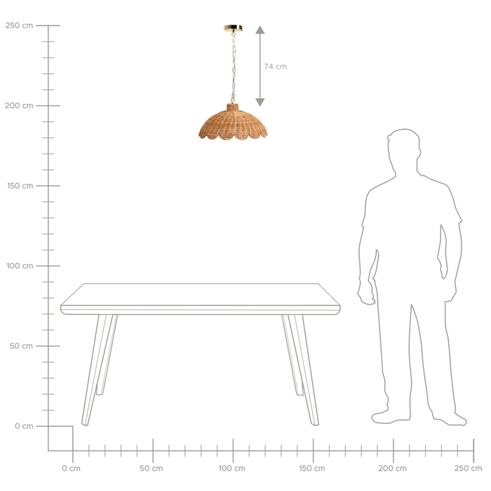 Beliani - KUKULE - Hanglamp - Natuurlijk - Rotan