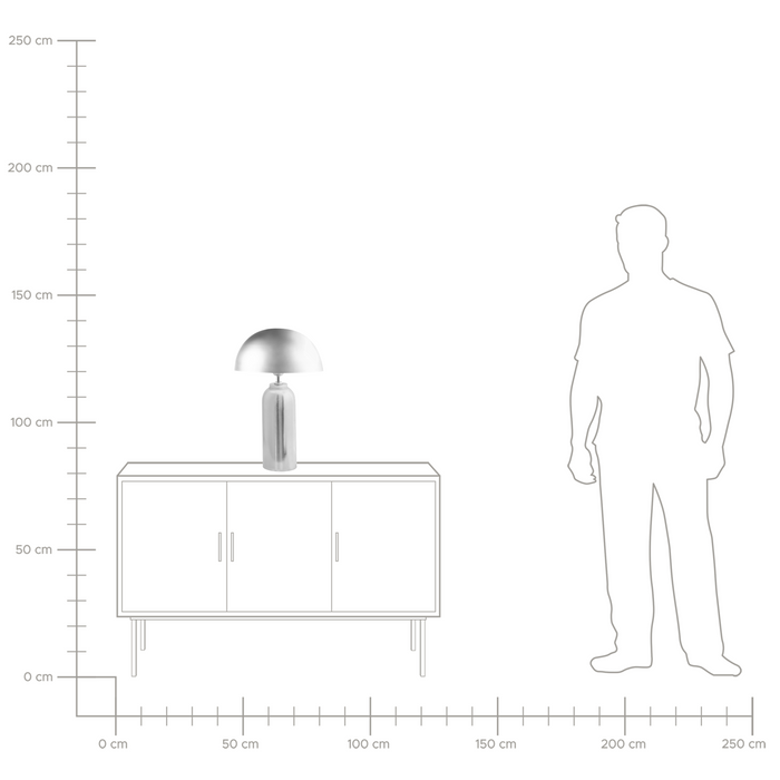 Beliani - JALANGI - Tafellamp - Zilver - 55 cm - IJzer