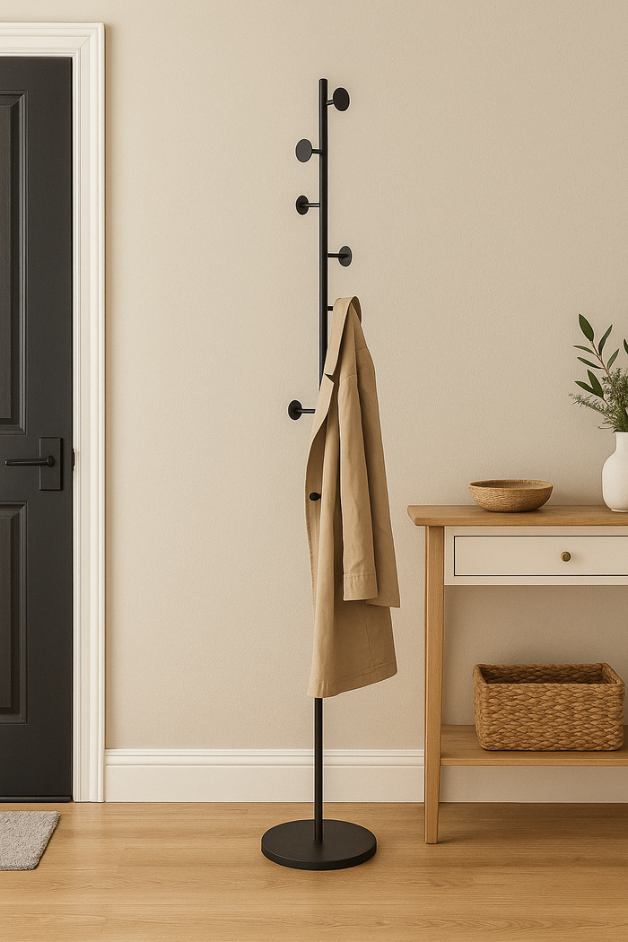 LOFT42 Bern staande kapstok - Zwart - Metaal - 170x27