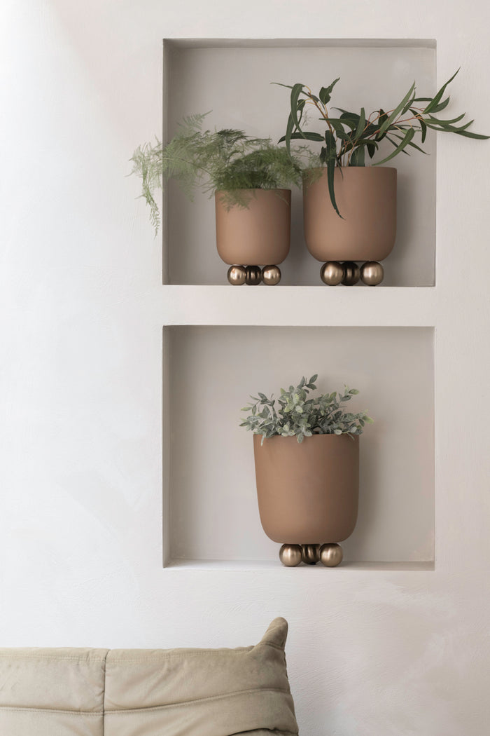 Present Time - Bloempot Estilo Medium - Mocha brown