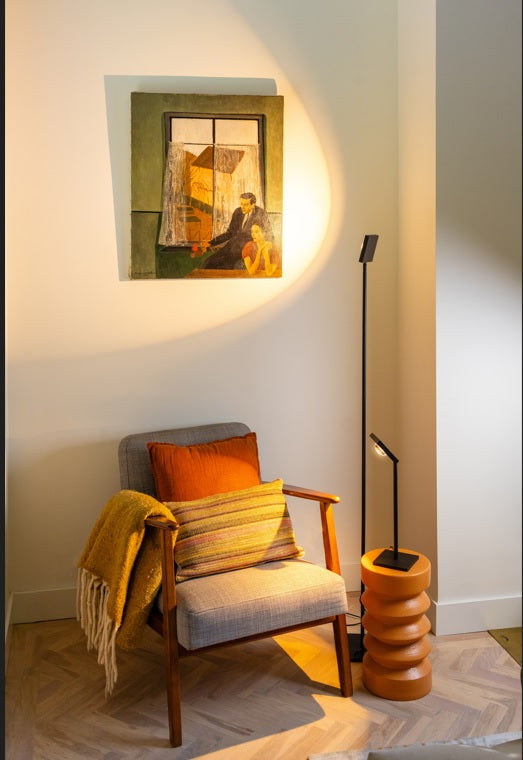 ETH Jake ROUND Vloerlamp Led met lens 3 step dimming 2700k 9w zwart 653L