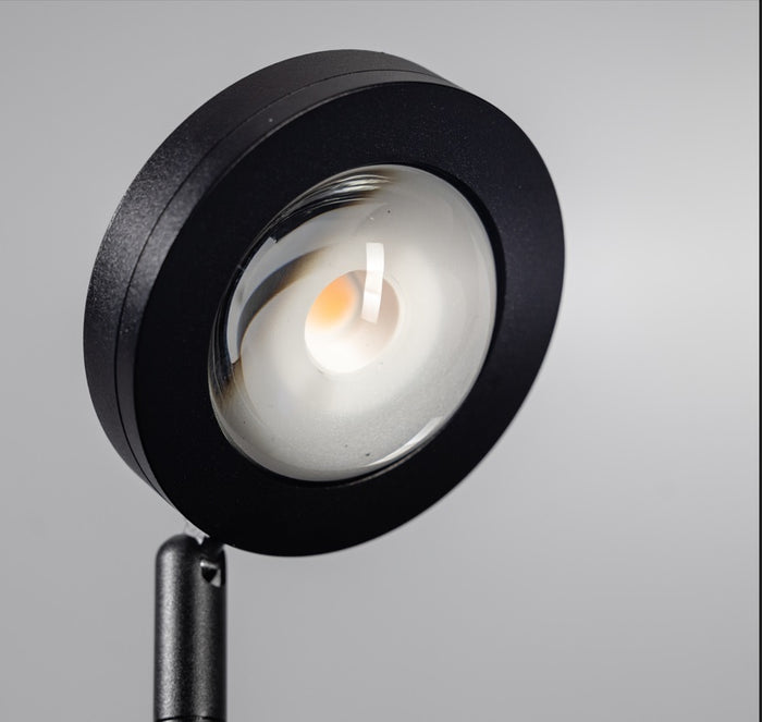 ETH Jake ROUND Vloerlamp Led met lens 3 step dimming 2700k 9w zwart 653L