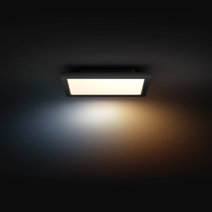 Philips Hue Aurelle - paneellamp - warm- tot koelwit licht - zwart - vierkant