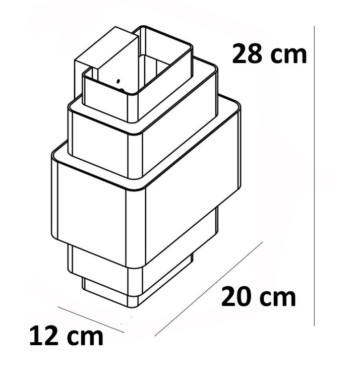 Artdelight Wandlamp Layers B 20 cm wit goud