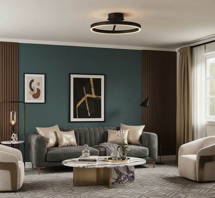 Freelight Plafondlamp Pilota Zwart 55W incl. 3 Step DimmerØ 55 cm